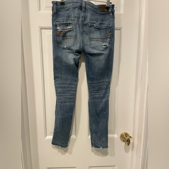 AMERICAN EAGLE | super super stretch cropped jegging  size 4 - Picture 3 of 8